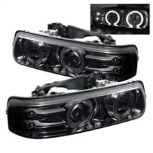 Load image into Gallery viewer, Spyder Chevy Silverado 1500/2500 99-02 Projector Headlights LED Halo LED Smoke PRO-YD-CS99-HL-SMC
