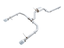 Load image into Gallery viewer, AWE Tuning 18-21 Volkswagen Jetta GLI Mk7 Track Exhaust - Chrome Silver Tips (Fits High-Flow DP)
