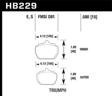 Load image into Gallery viewer, Hawk70-73 Triumph Stag Blue 9012 Race Front Brake Pads
