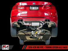 Load image into Gallery viewer, AWE Tuning BMW F3X N20/N26 328i/428i Touring Edition Exhaust Quad Outlet - 80mm Diamond Black Tips
