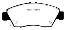 Load image into Gallery viewer, EBC 12 Acura ILX 1.5 Hybrid Yellowstuff Front Brake Pads
