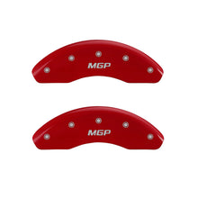 Load image into Gallery viewer, MGP Rear set 2 Caliper Covers Engraved Rear Tiffany Snake Red finish silver ch
