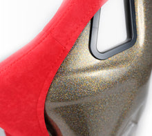 Load image into Gallery viewer, NRG FRP Bucket Seat ULTRA Edition - Large (Red Alcantara/Gold Glitter Back)
