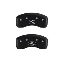 Load image into Gallery viewer, MGP 4 Caliper Covers Engraved Front &amp; Rear Circle K/Kia Red finish silver ch

