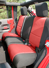 Load image into Gallery viewer, Rugged Ridge Seat Cover Kit Black/Red 07-10 Jeep Wrangler JK 4dr
