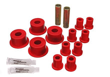 Load image into Gallery viewer, Energy Suspension 65-72 Dodge Charger (w/ 2in Main Eye) Red Rear Leaf Spring Bushing Set
