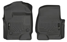 Load image into Gallery viewer, Husky Liners 2017 Ford Super Duty (Crew Cab / Super Cab) WeatherBeater Black Front Floor Liners
