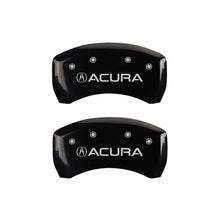 Load image into Gallery viewer, MGP 4 Caliper Covers Engraved Front &amp; Rear Acura Black finish silver ch
