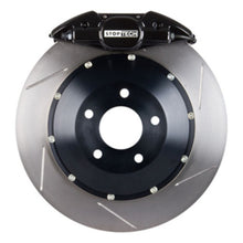 Load image into Gallery viewer, StopTech 90-96 300zx Rear BBK w/ Black ST-22 Calipers Slotted 328x28 Rotors Pads and SS Lines
