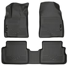 Load image into Gallery viewer, Husky Liners 09-12 Toyota Corolla/Matrix/Pontiac Vibe (FWD) WeatherBeater Combo Black Floor Liners
