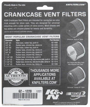 Load image into Gallery viewer, K&amp;N Rubber Base Crankcase Vent Filter - Chrome 1in Flange ID x 2in OD x 1.5in Height
