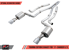 Load image into Gallery viewer, AWE Tuning 2017+ Dodge Charger 5.7L Touring Edition Exhaust - Non-Resonated - Chrome Silver Tips
