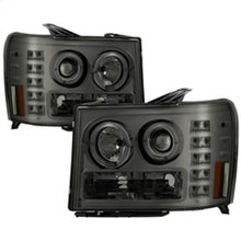 Load image into Gallery viewer, Spyder GMC Sierra 1500/2500/3500 07-13 Projector Headlights LED Halo- LED Smoke PRO-YD-GS07-HL-SM
