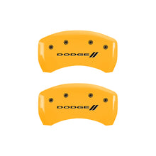 Load image into Gallery viewer, MGP 4 Caliper Covers Engraved Front &amp; Rear With out stripes/Dodge Black finish silver ch
