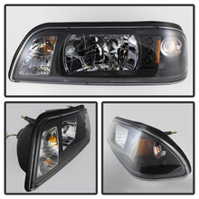 Load image into Gallery viewer, Spyder Ford Mustang 87-93 1PC LED (Replaceable LEDs)Crystal Headlights Black HD-YD-FM87-1PC-LED-BK
