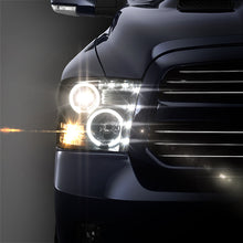 Load image into Gallery viewer, Spyder Dodge Ram 1500 09-14 Projector Headlights Halogen- CCFL Halo LED - Blk PRO-YD-DR09-CCFL-BK
