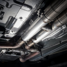 Load image into Gallery viewer, Stainless Works 2018+ Ford Mustang GT 3in Redline Series Catback H-Pipe w/Active Valves &amp; Quad Tips

