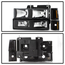 Load image into Gallery viewer, xTune GMC C/K Series 94-98 Headlights w/ Corner and Parking Lights - Black HD-JH-GCK94-BK-SET
