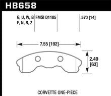 Load image into Gallery viewer, Hawk 06-13 Chevrolet Corvette Z06 DTC-30 Race Front Brake Pads (One Piece)
