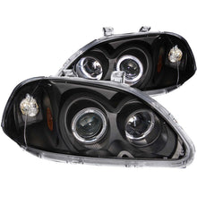 Load image into Gallery viewer, ANZO 1996-1998 Honda Civic Projector Headlights w/ Halo Black
