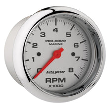 Load image into Gallery viewer, Autometer Marine Chrome Ultra-Lite 3-3/8in 8k RPM Tachometer Gauge
