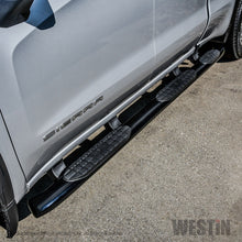 Load image into Gallery viewer, Westin 2019 Chevrolet Silverado Double Cab w/ 6.5in Bed PRO TRAXX 5 W2W Oval Nerf Step Bars - Black
