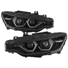 Load image into Gallery viewer, Spyder 12-14 BMW F30 3 Series 4DR Projector Headlights - Black PRO-YD-BMWF3012-AFSHID-BK
