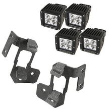 Load image into Gallery viewer, Rugged Ridge 07-18 Jeep Wrangler JK Textured Black Square A-Pillar LED Light Mount Kit
