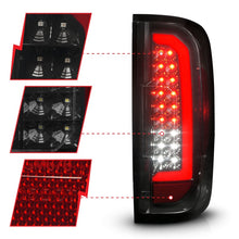 Load image into Gallery viewer, ANZO 15-21 GMC Canyon Full LED Tail Lights w/ Red Lightbar Black Housing Smoke Lens
