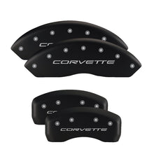 Load image into Gallery viewer, MGP 4 Caliper Covers Engraved Front &amp; Rear Bowtie Red finish silver ch
