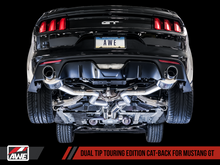 Load image into Gallery viewer, AWE Tuning S550 Mustang GT Cat-back Exhaust - Touring Edition (Chrome Silver Tips)
