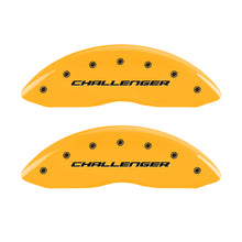 Load image into Gallery viewer, MGP 4 Caliper Covers Engraved Fr Challenger Rr Vintage RT Yellow Finish Black Char 07 Dodge Charger
