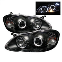 Load image into Gallery viewer, Spyder Toyota Corolla 03-08 Projector Headlights LED Halo- LED Blk - Low H1 PRO-YD-TC03-HL-BK
