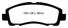 Load image into Gallery viewer, EBC 09-14 Acura TL 3.5 Greenstuff Front Brake Pads
