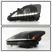 Load image into Gallery viewer, Spyder Lexus IS 250/350 2006-2010 Projector Headlights DRL Black Smoke PRO-YD-LIS06-DRL-BSM
