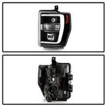 Load image into Gallery viewer, Spyder Ford F-250/350/450 08-10 V2 High-Power LED Headlights-Switch Back-Black PRO-YD-FS08PL-SBLB-BK
