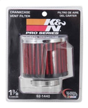 Load image into Gallery viewer, K&amp;N 1.375 inch ID 3 inch OD 2.5 inch H Clamp On Crankcase Vent Filter
