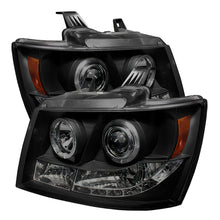 Load image into Gallery viewer, Spyder Chevy Suburban 1500 07-14 Projector Headlights LED Halo LED Blk Smke PRO-YD-CSUB07-HL-BSM
