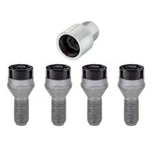 Load image into Gallery viewer, McGard Wheel Lock Bolt Set - 4pk. (Cone Seat) M12X1.25 / 17mm Hex / 22.0mm Shank Length - Black
