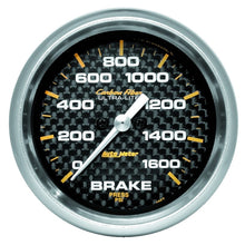 Load image into Gallery viewer, AutoMeter Gauge Brake Pressure 2- 5/8in 1600PSI Digital Stepper Motor - Carbon Fiber
