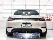 Load image into Gallery viewer, AWE Tuning Porsche 718 Boxster / Cayman Track Edition Exhaust - Chrome Silver Tips
