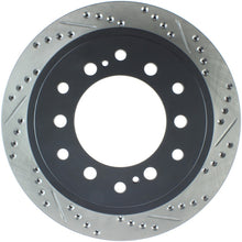 Load image into Gallery viewer, StopTech Power Slot 03-09 Toyota 4 Runner / 03-09 Lexus GX470 Drilled &amp; Slotted Left Rear Rotor
