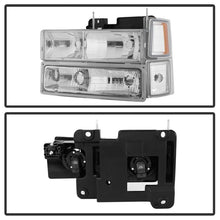 Load image into Gallery viewer, Xtune Chevy Suburban 94-98 Headlights w/ Corner &amp; Parking Lights 8pcs Chrome HD-JH-CCK88-AM-C-SET

