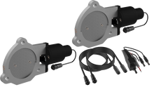 Load image into Gallery viewer, QTP 3.5in Bolt-On QTEC Dual Electric Cutout Valves - Pair
