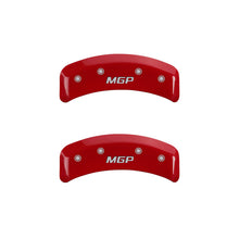 Load image into Gallery viewer, MGP 4 Caliper Covers Engraved Front &amp; Rear MGP Red finish silver ch
