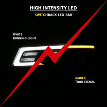 Load image into Gallery viewer, ANZO 2017-2018 Jeep Grand Cherokee Projector Headlights w/ Plank Style Switchback - Black w/ Amber
