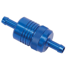 Load image into Gallery viewer, Russell Performance Blue Street Fuel Filter (3in Length 1-1/8in diameter 5/16in inlet/outlet)
