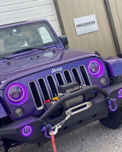 Load image into Gallery viewer, Oracle 7in High Powered LED Headlights - Black Bezel - ColorSHIFT 2.0
