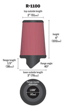 Load image into Gallery viewer, K&amp;N Universal Rubber Filter Round Tapered 3in Base OD x 2in Top OD x 4in H - 73-78 Honda ATC90
