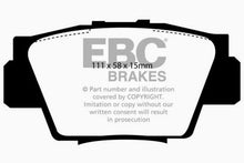 Load image into Gallery viewer, EBC 91-96 Acura NSX 3.0 Redstuff Rear Brake Pads

